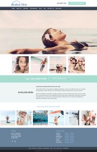 Avalon Skin home page by Kapsule Websites